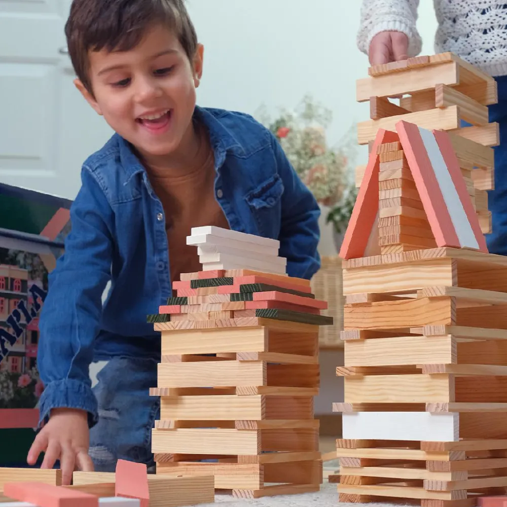 Trælegetøj|Montessori<KAPLA klodser - Forår, 200 stk