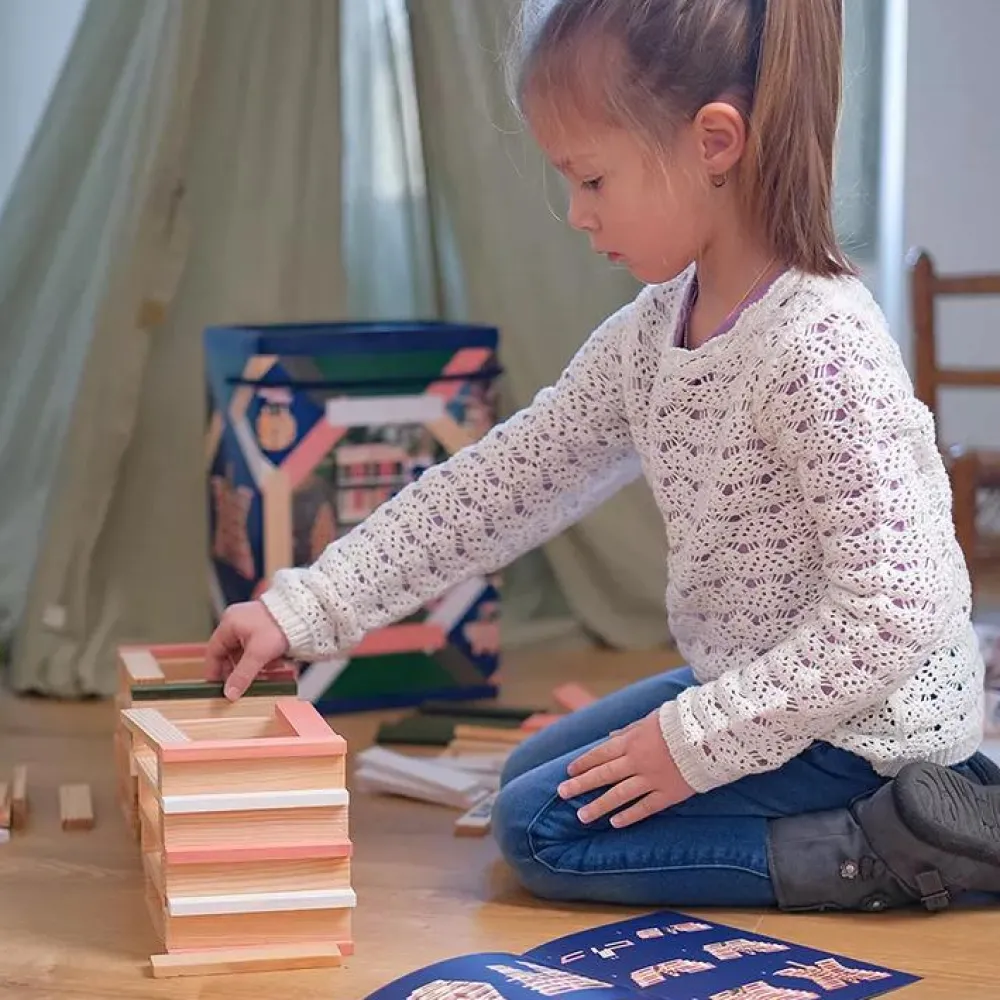 Trælegetøj|Montessori<KAPLA klodser - Forår, 200 stk