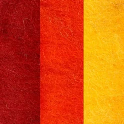 Jul|Kreativ Leg<Creativ Company Kartet uld - Rød/orange/gul, 3 x 10 gr.