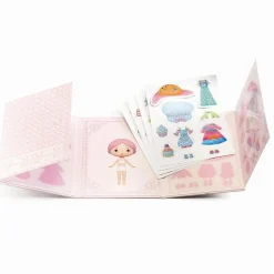 Legetøj Til Ferien|Tegne- & Malegrej<Djeco Klistermærkehæfte Tinyly - Klæd Miss Lilypink på