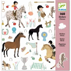 Tegne- & Malegrej<Djeco Klistermærker - Heste, 160 stk