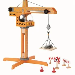 Dukkehus & Legesæt<Hape Kran i træ, stor