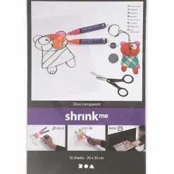 Kreativ Leg|Tegne- & Malegrej<Creativ Company Krympeplast transparent blank - 20x30 cm, 10 ark