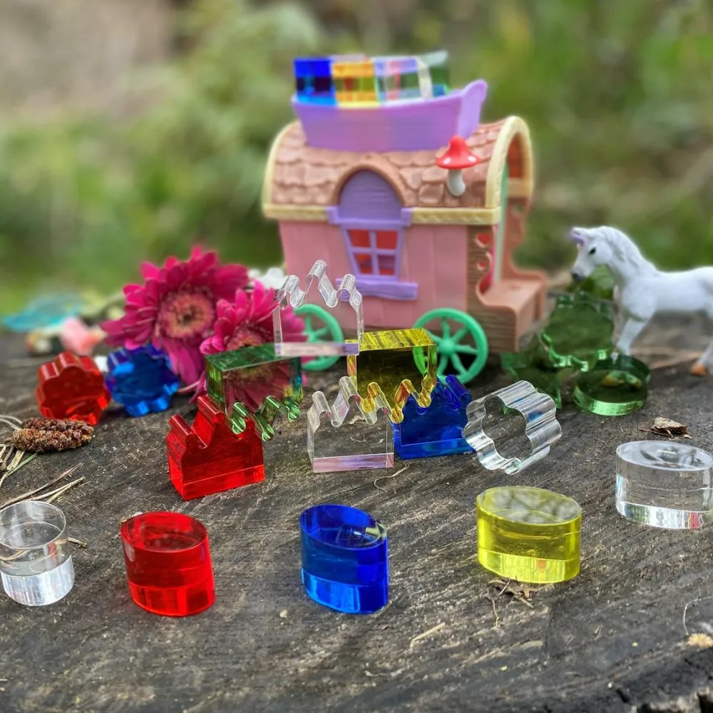 Montessori|Lysborde<tickit® Krystalformer - Farve, 30 dele