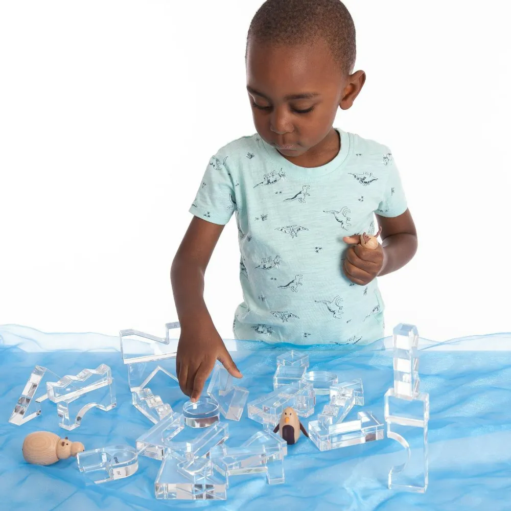 Montessori|Lysborde<tickit® Krystalformer - Transparent, 25 stk