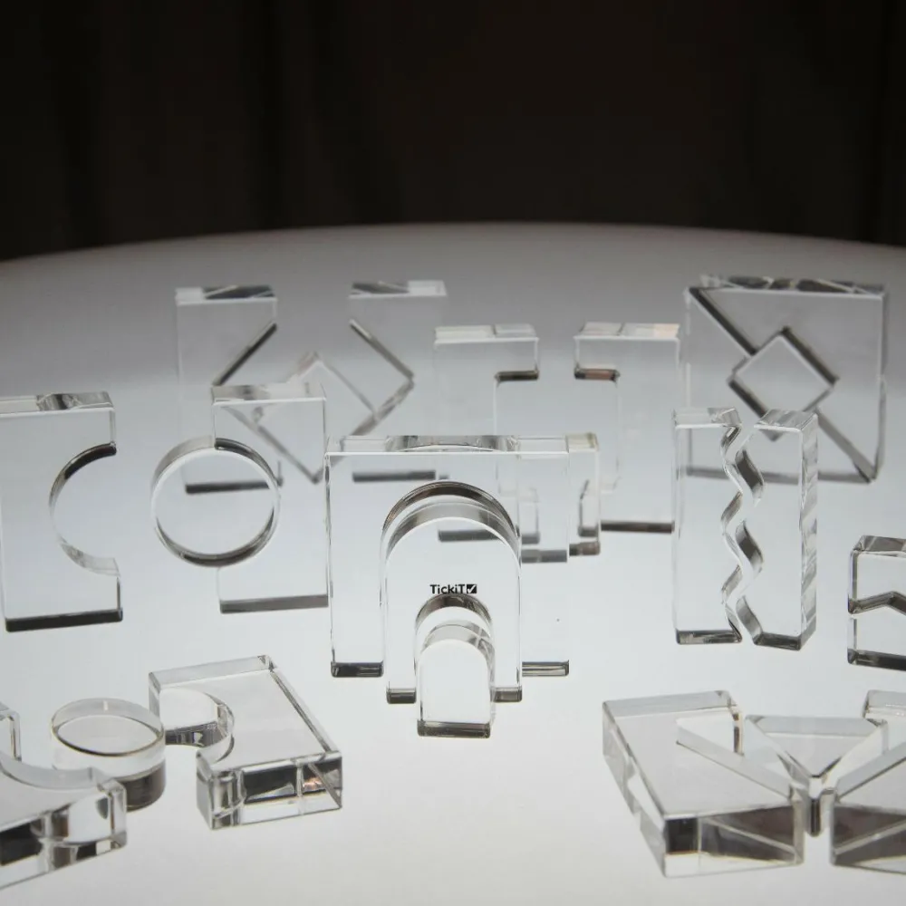 Montessori|Lysborde<tickit® Krystalformer - Transparent, 25 stk