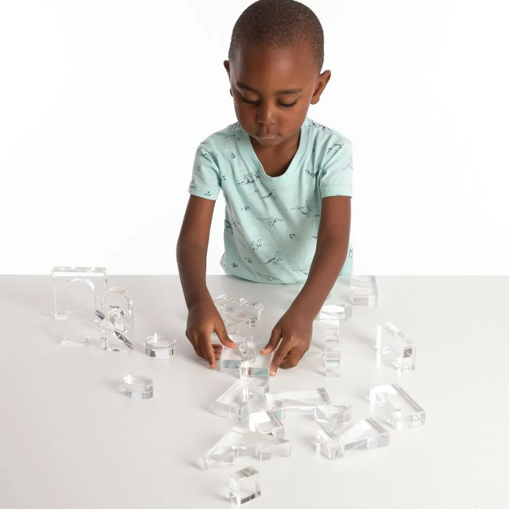 Montessori|Lysborde<tickit® Krystalformer - Transparent, 25 stk