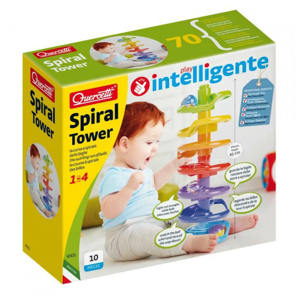 Tumlinge Legetøj|Sorterings- & Stablelegetøj<Quercetti Kuglebane - Spiraltårn