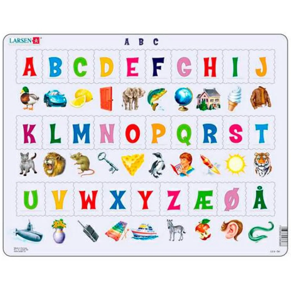 Sprog & Leg|Montessori<Larsen puslespil - ABC