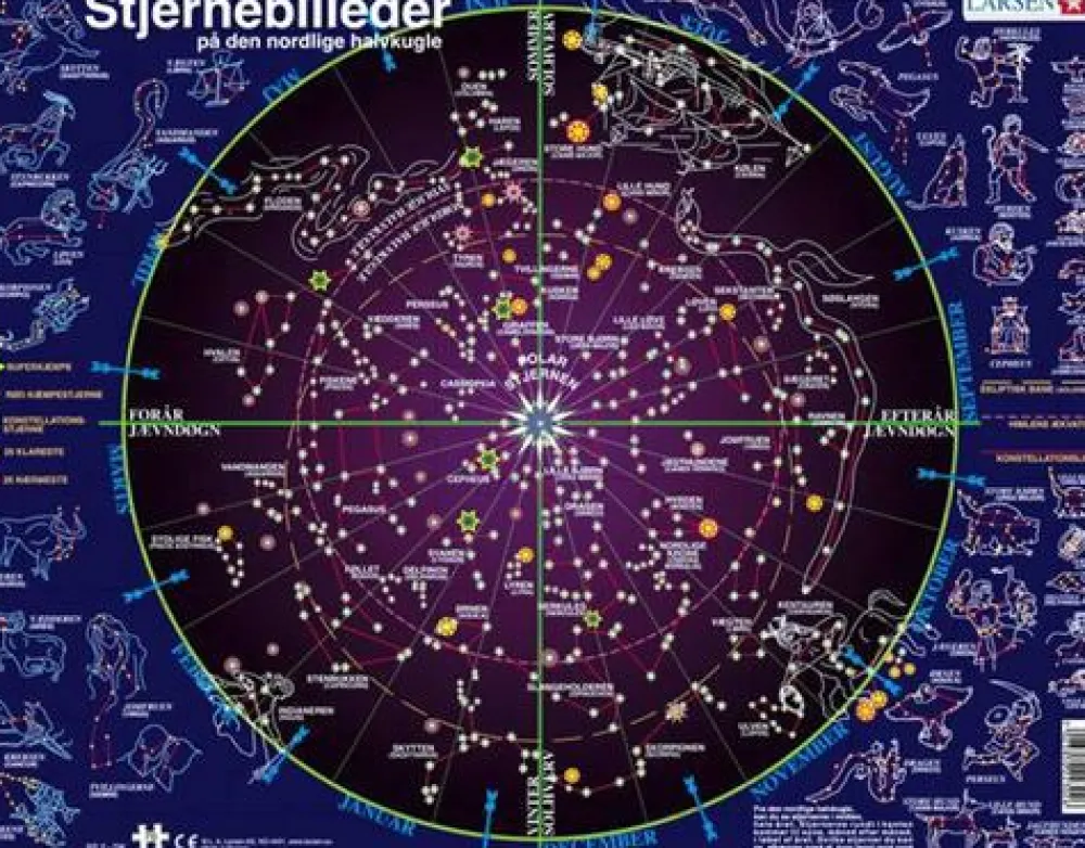 Montessori|Astronomi<Larsen puslespil - Stjernerne