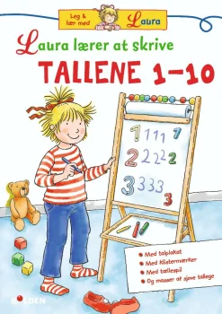 Skolesjov|Matematik & Leg<Forlaget Bolden Laura lærer at skrive tallene 1-10