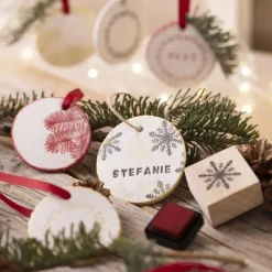 Jul<Creativ Company Lav juleophæng af ler, 20+ stk