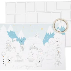 Jul|Tegne- & Malegrej<Creativ Company Lav selv julekalender (inkl. motiv), 3 stk