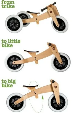 Løbecykler|Tumlinge Legetøj< Løbecykel - Wishbone 3-i-1 Original træ