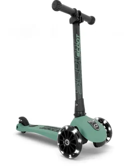 Løbehjul<Scoot & Ride Løbehjul - Highwaykick 3 m. LED, Forest