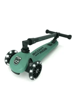 Løbehjul<Scoot & Ride Løbehjul - Highwaykick 3 m. LED, Forest