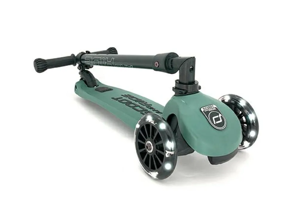 Løbehjul<Scoot & Ride Løbehjul - Highwaykick 3 m. LED, Forest