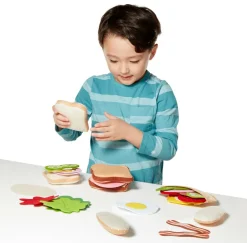 Rolleleg|Legekøkken & Legemad<Melissa & Doug Legemad - Sandwich af filt, 33 dele