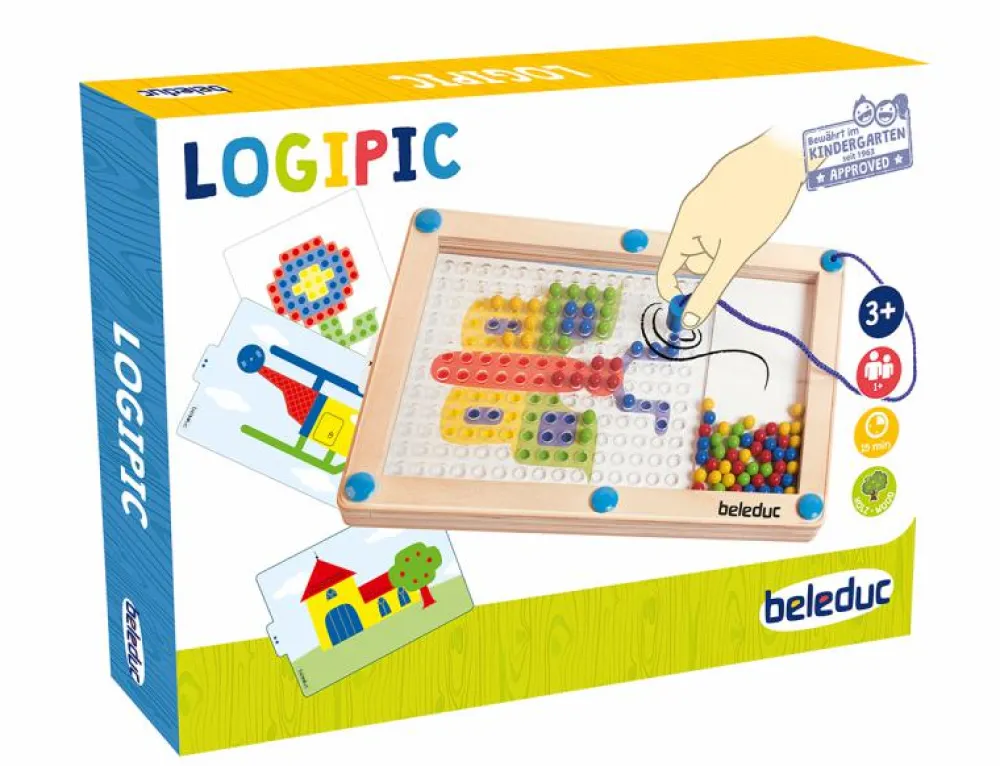 Montessori|Spil<Beleduc Logikspil - Logipic inkl. 8 opgavekort