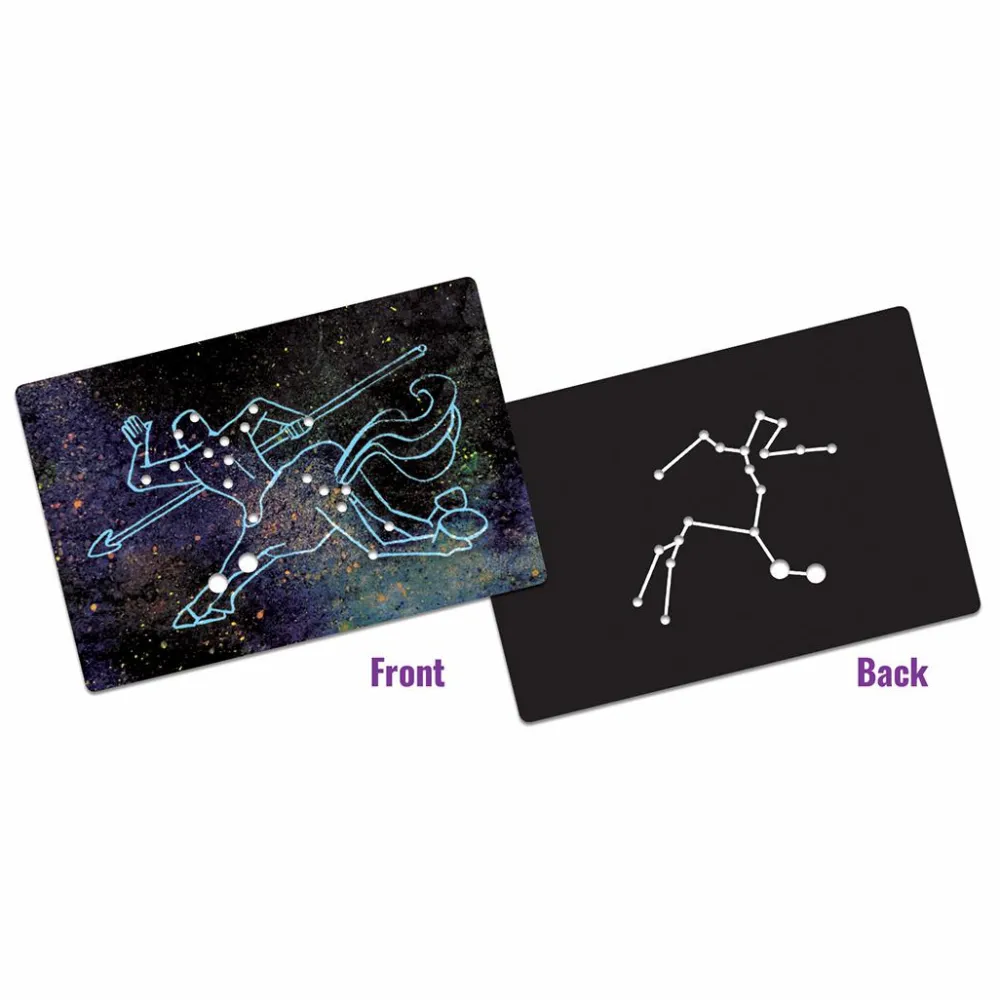 Lysborde|Astronomi< Lær stjernebilleder - Plakat + kort, 54 stk