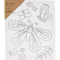 Tegne- & Malegrej<Creativ Company Malerlærred 24 x 30 cm - Smilende sommerfugl