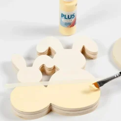Påske|Tegne- & Malegrej<Creativ Company Mal påskeharer i træ - B: 16 cm.