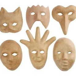 Kreativ Leg|Fastelavn<Creativ Company Masker i papmaché, 6 stk