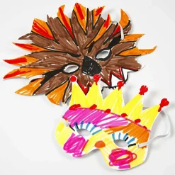 Kreativ Leg|Fastelavn<Creativ Company Masker i pap, 5 stk
