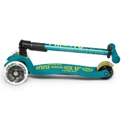 Løbehjul<Micro - Maxi Deluxe Foldbar LED, Petroleum