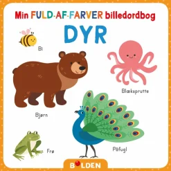 Sprog & Leg|Børnebøger<Forlaget Bolden Min fuld-af-farver billedordbog - Dyr