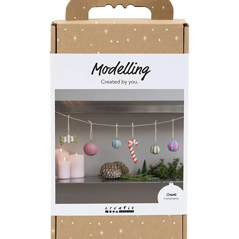 Jul<Creativ Company Modelleringskit med pulp - Julepynt