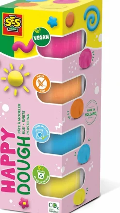 Kreativ Leg|Babylegetøj<SES Creative Modellervoks - Happy, 4 x 90 gr.