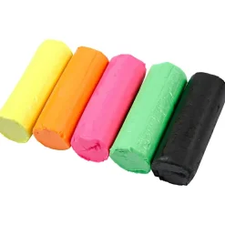 Taktil / Følesans|Kreativ Leg<Creativ Company Modellervoks Soft Clay - Neonfarver, 400 gr.