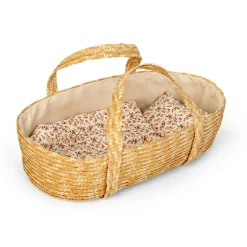 Dukkevogn< Moseskurv m. sengesæt - 50 cm.