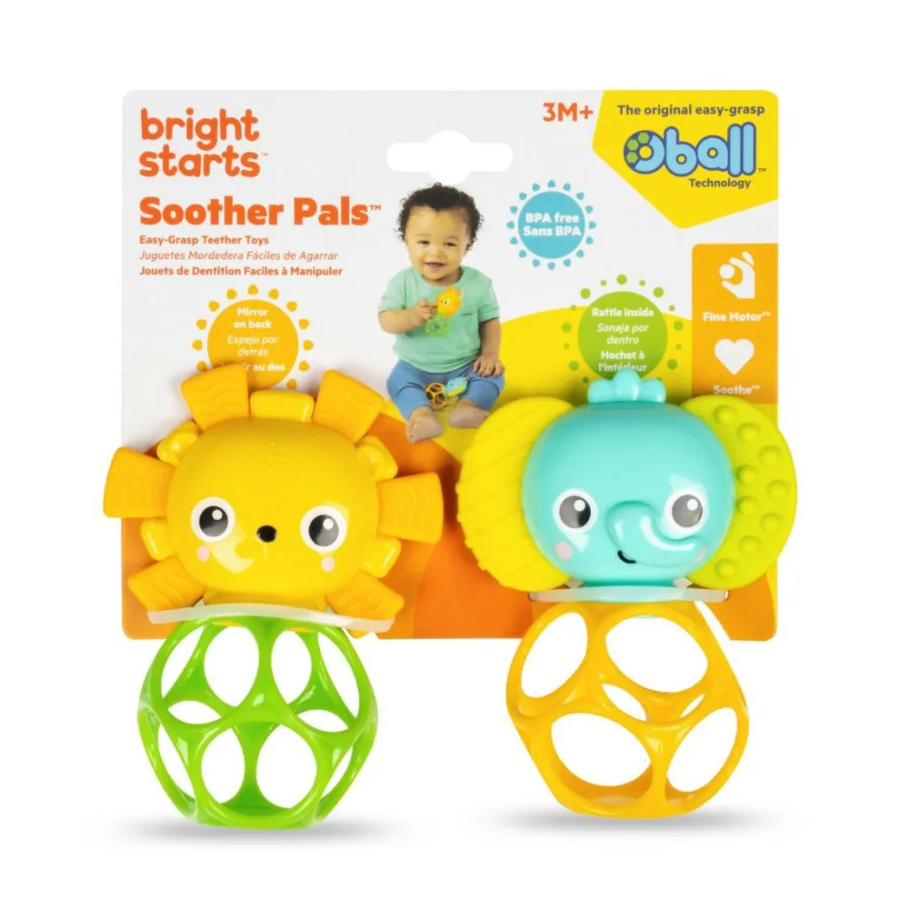 Bolde|Babylegetøj<Bright Starts Oball bideringe, 2 stk