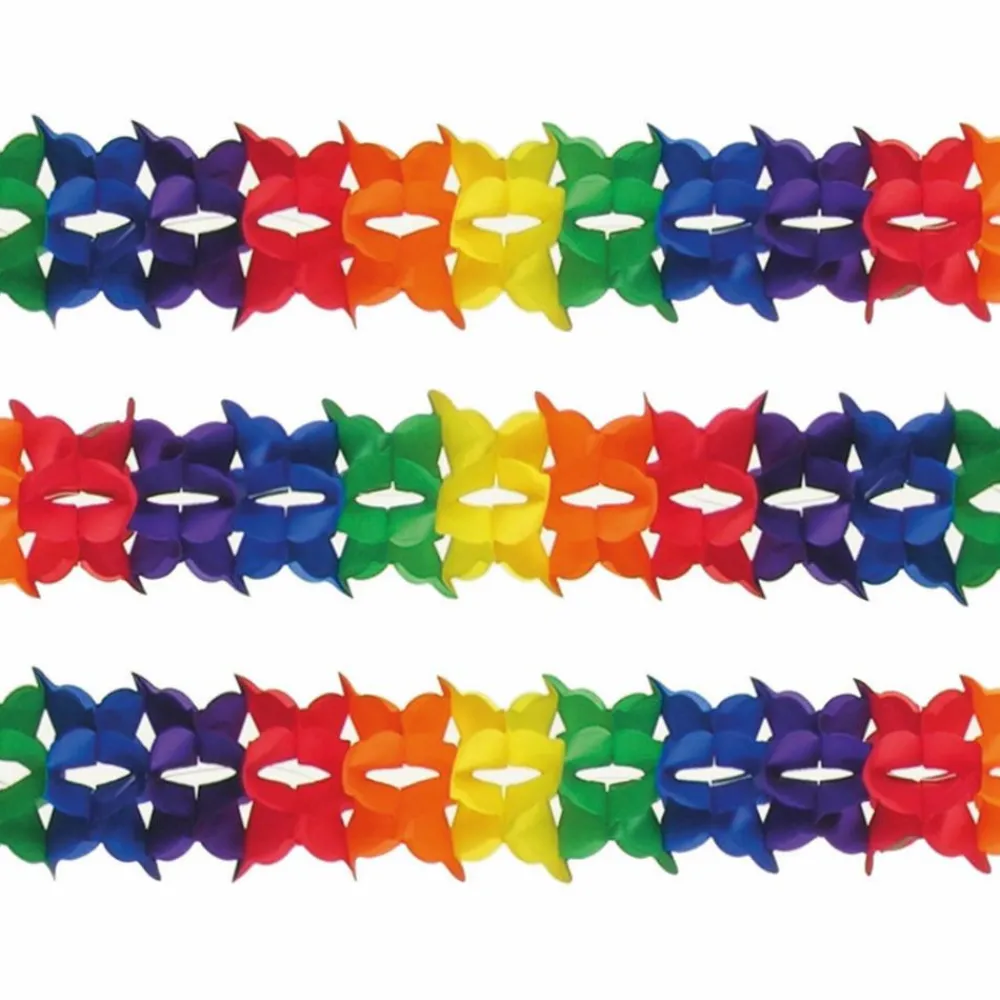 Fastelavn< Papirguirlande - Rosette, 4 meter