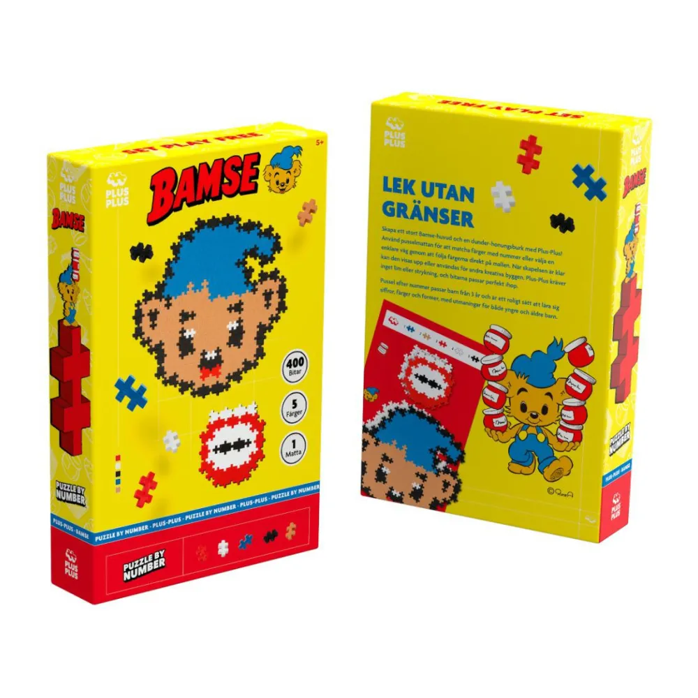 Byggesæt<Plus-Plus - Bamse & Krafthonningen, 400 stk