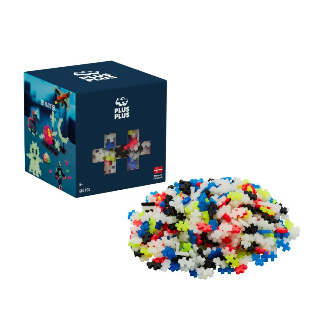 Byggesæt<Plus-Plus Glow Mix, 600 stk
