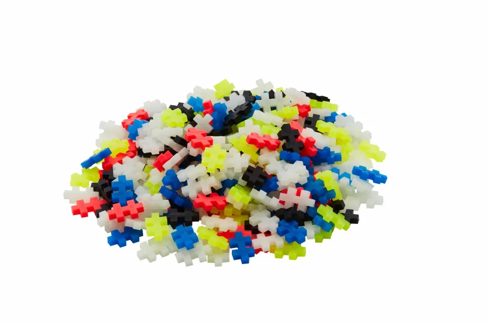 Byggesæt<Plus-Plus Glow Mix, 300 stk