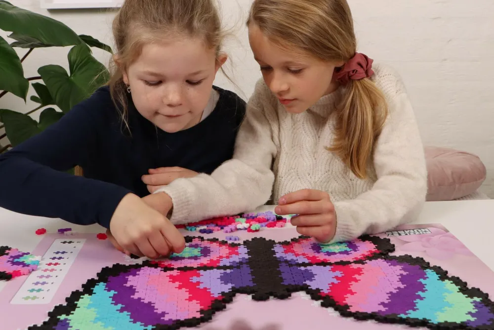Puslespil<Plus-Plus - Puzzle By Number, Sommerfugl 800 stk