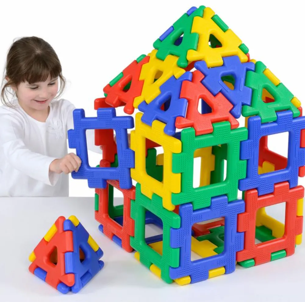 Byggesæt|Tumlinge Legetøj<Polydron Large, 40 dele