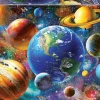 Astronomi|Puslespil<educa Puslespil m. 500 brikker - Solsystemet