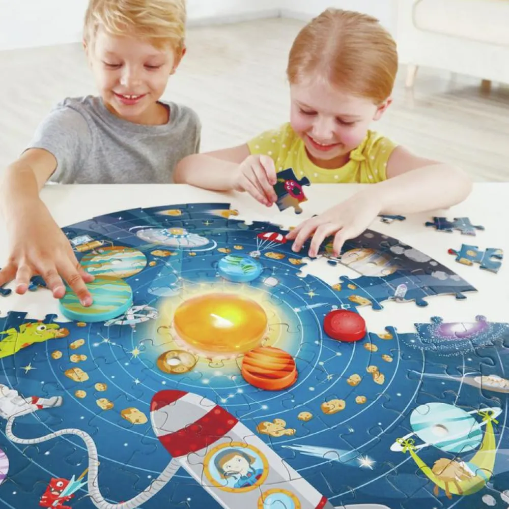 Astronomi|Puslespil<Hape Puslespil m. 100 brikker - Solsystemet