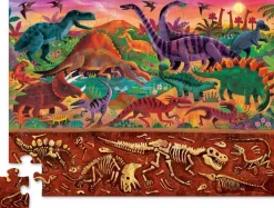 Dinosaur Legetøj|Puslespil<Crocodile Creek Puslespil m. 48 brk. - Over/Under - Dino World