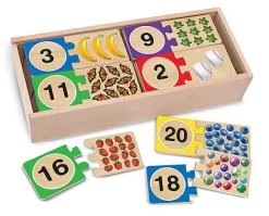 Montessori|Puslespil<Melissa & Doug Puslespil - Tæl og lær