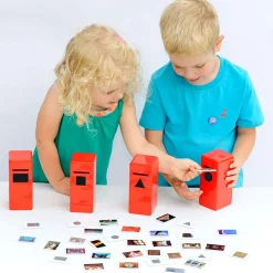 Montessori|Sorterings- & Stablelegetøj< Put formen i postkassen - Læringsspil