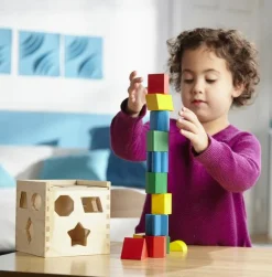 Montessori|Tumlinge Legetøj<Melissa & Doug Puttekasse med geometriske klodser