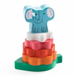 Sorterings- & Stablelegetøj|Puslespil<Djeco Puzz & Stack Happy - 2-i-1 stabletårn