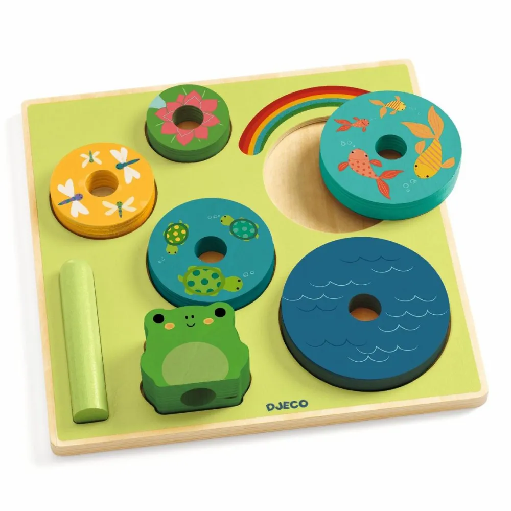 Sorterings- & Stablelegetøj|Puslespil<Djeco Puzz & Stack Rainbow - 2-i-1 stabletårn