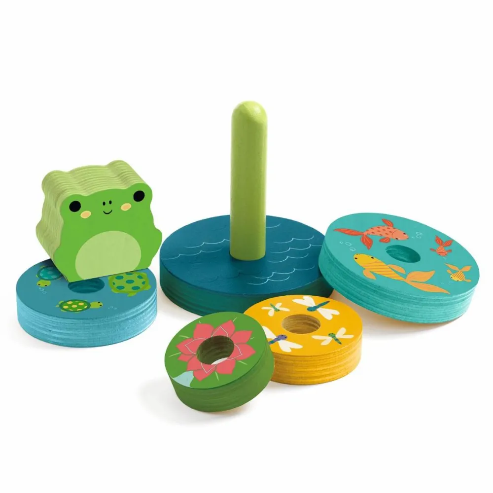 Sorterings- & Stablelegetøj|Puslespil<Djeco Puzz & Stack Rainbow - 2-i-1 stabletårn